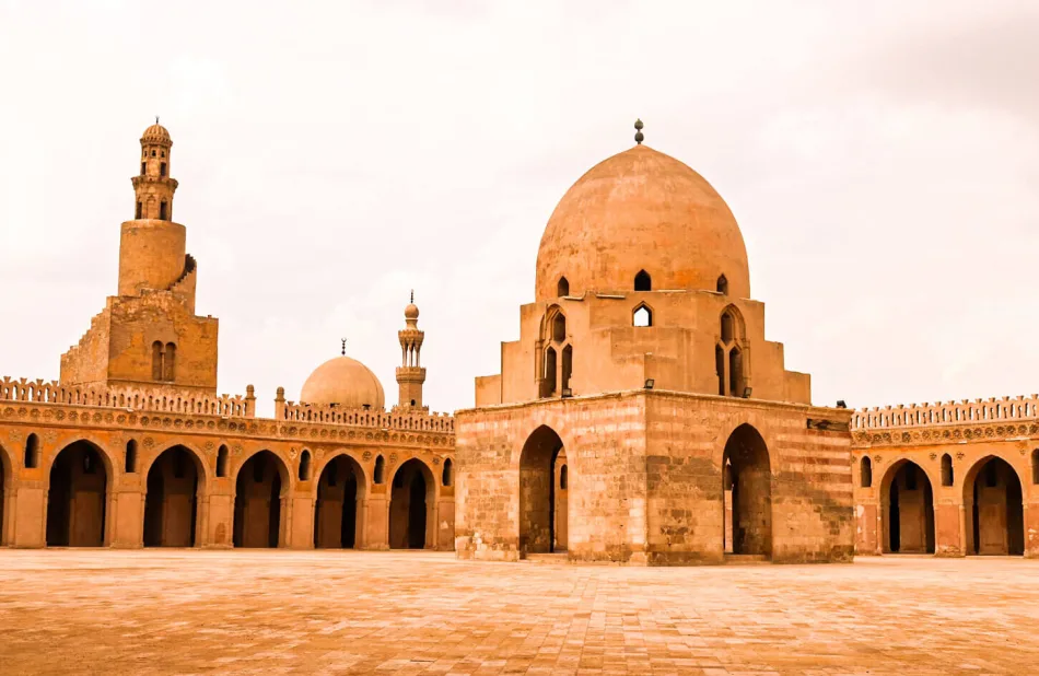 The Mosque of Ibn Tulun is a historic mosque in Cairo, Egypt. Built between 876 and 879