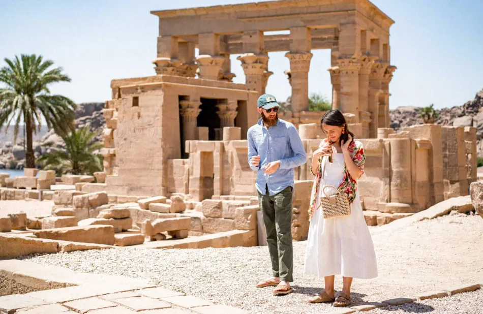 The Temple of Kom Ombo is an unusual double temple in the town of Kom Ombo in Aswan Governorate