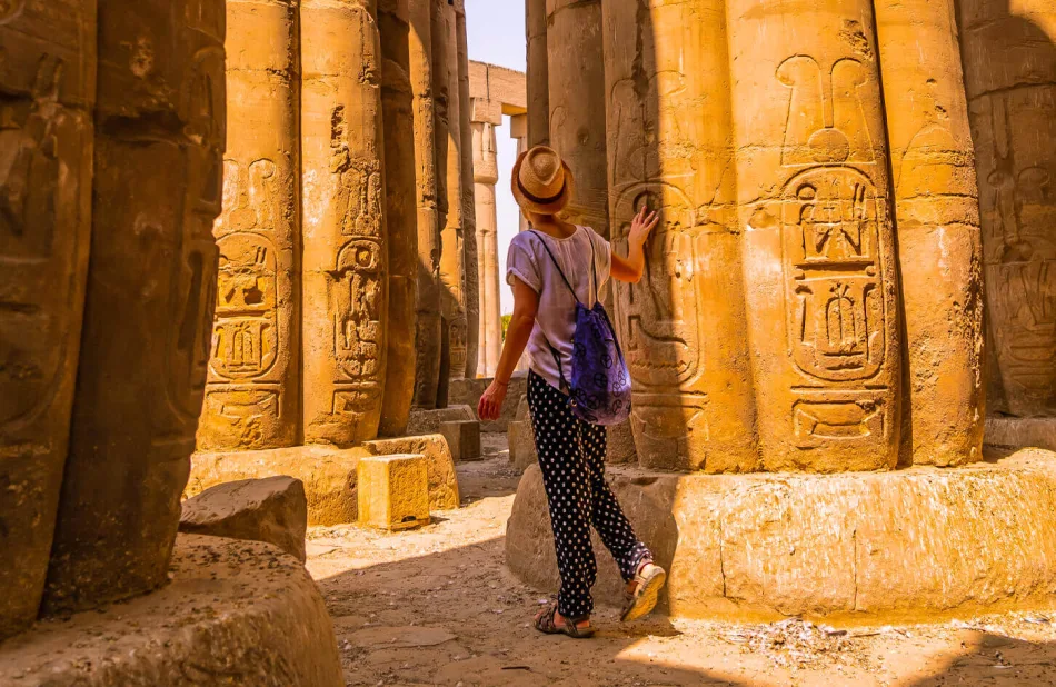 A large Ancient Egyptian temple complex located on the east bank of the Nile