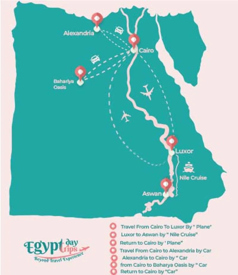 12-Day tour to Cairo, Luxor, Aswan and Bahariya Oasis