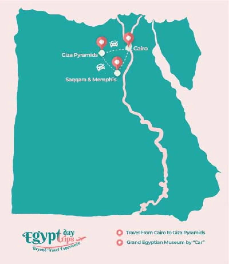 Cairo day tour to Giza Pyramids & Grand Egyptian Museum