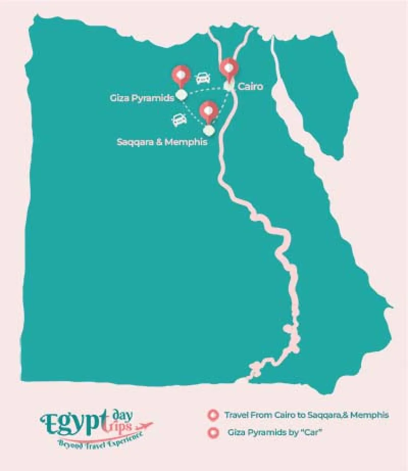 Cairo day trip to Giza Pyramids, Saqqara & Ancient Memphis