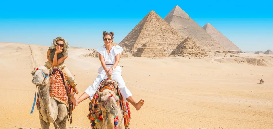 Camel ride to Giza Pyramids