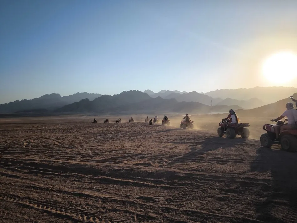 Star watching during night desert safari in Hurghada