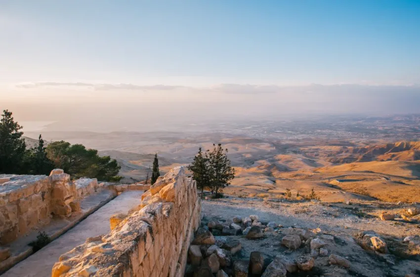 Mount Nebo is an elevated ridge located in Jordan, approximately 700 metres