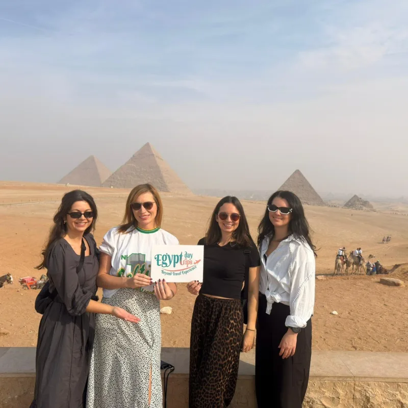 Sunset camel ride at the Pyramids of Giza for a magical experience