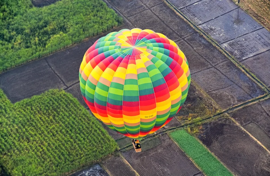 Hot air ballooning over the Valley of the Kings